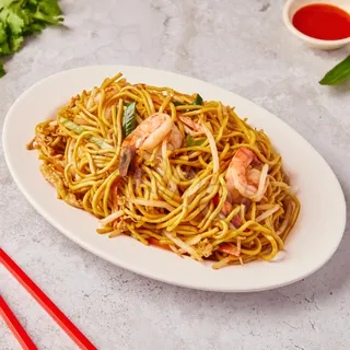 Nouilles sautées aux crevettes
